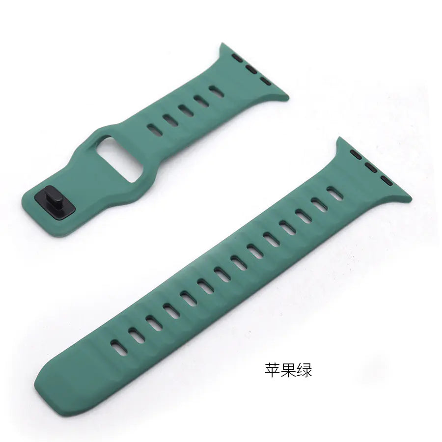 Silicone Watch Band for Apple Watch Series 9 Ultra2
