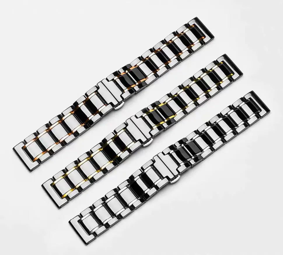 Ceramic Butterfly Buckle Watch Band for Apple Watch