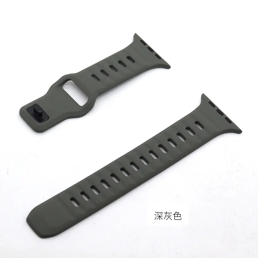 Silicone Watch Band for Apple Watch Series 9 Ultra2