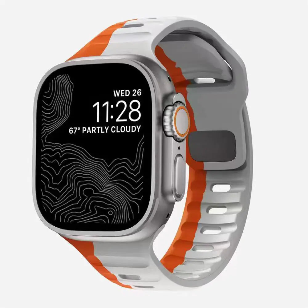 Silicone Watch Band for Apple Watch Series 9 Ultra2