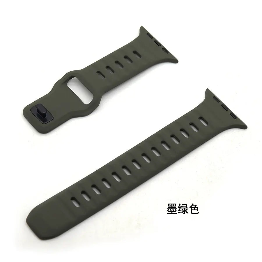 Silicone Watch Band for Apple Watch Series 9 Ultra2