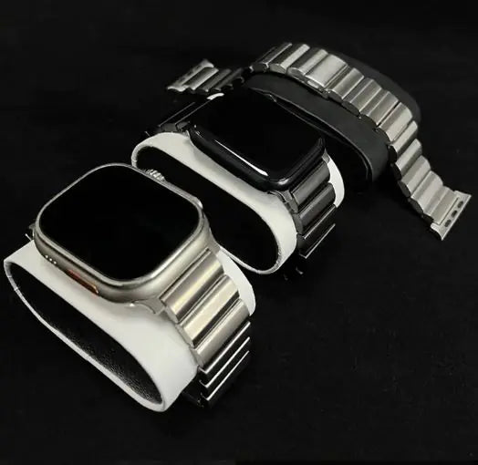 Premium Large Particle Titanium Alloy Watch Strap for Apple Watch