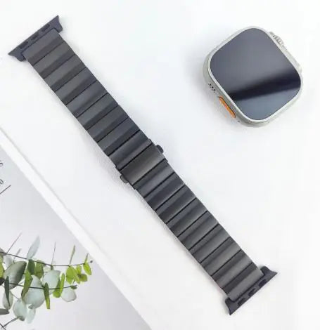 Premium Large Particle Titanium Alloy Watch Strap for Apple Watch