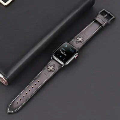 Genuine Leather Punk Style Watch Band for Apple Watch