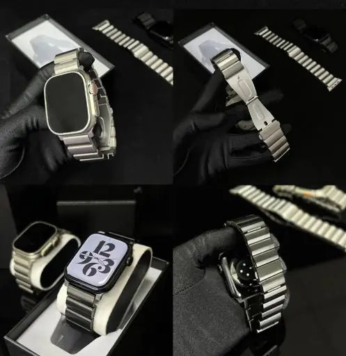 Premium Large Particle Titanium Alloy Watch Strap for Apple Watch