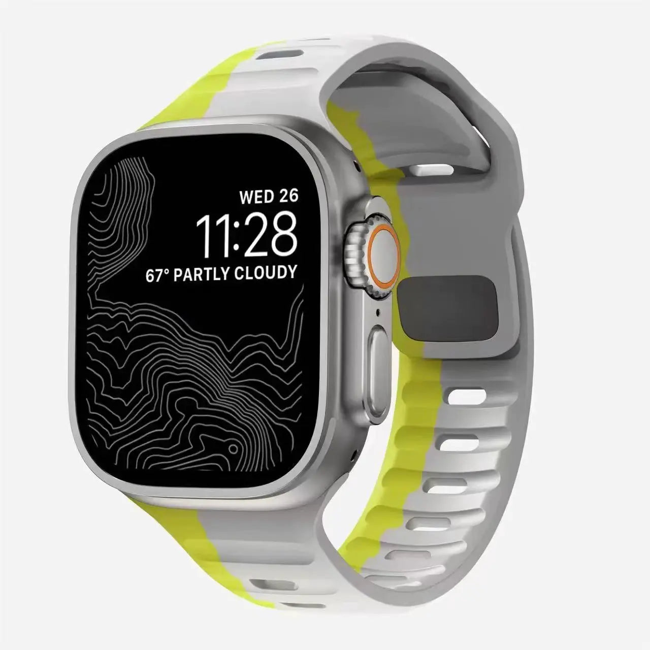 Silicone Watch Band for Apple Watch Series 9 Ultra2